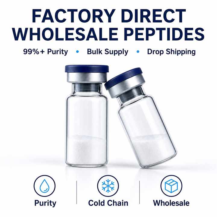 Peptide product detail image with quality keywords